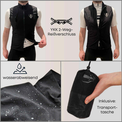 DACHS Cycling Gilet Mens - Slim-Fit Cycling Vest DACHS Road-cycling - Radsport