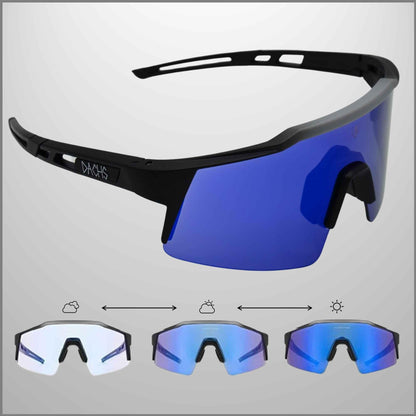 Gafas de ciclismo fotocromáticas unisex DACHS UV400 – rojas o azules