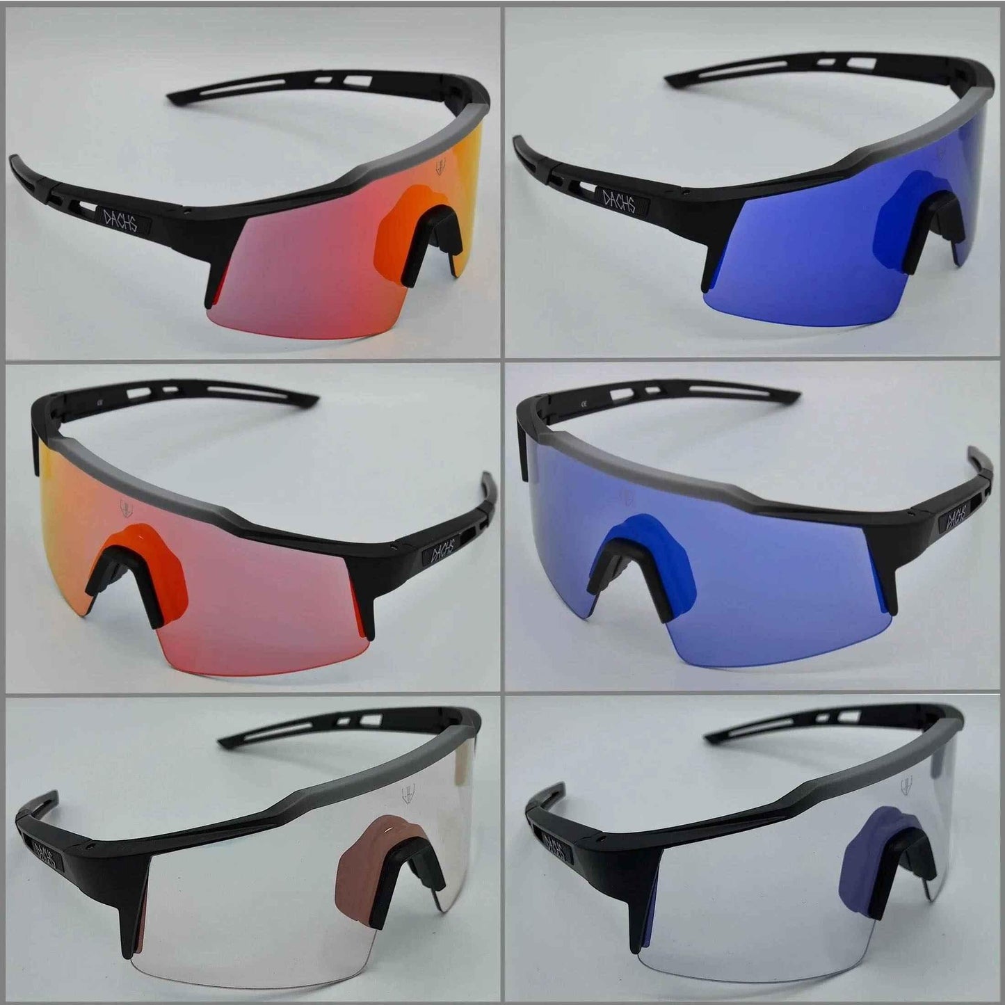Gafas de ciclismo fotocromáticas unisex DACHS UV400 – rojas o azules