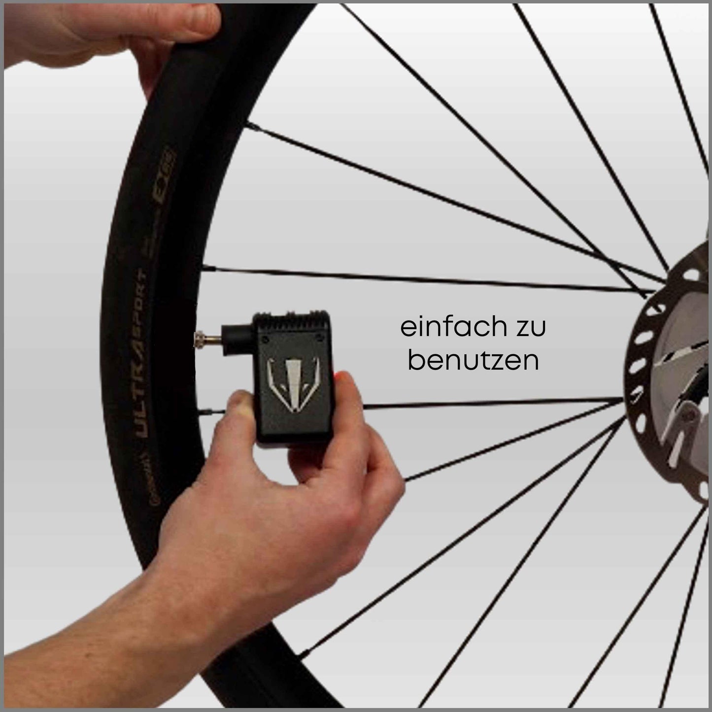 DACHS ePumpe - elektrische Mini-Fahrradpumpe DACHS Rennradfahren - Radsport