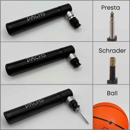 DACHS Mini Pompa per Bici - Pompa ad Alta Pressione con Supporto DACHS Ciclismo su strada - Radsport