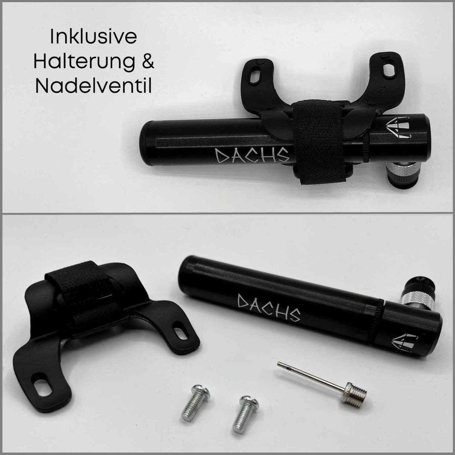 DACHS Mini Pompa per Bici - Pompa ad Alta Pressione con Supporto DACHS Ciclismo su strada - Radsport