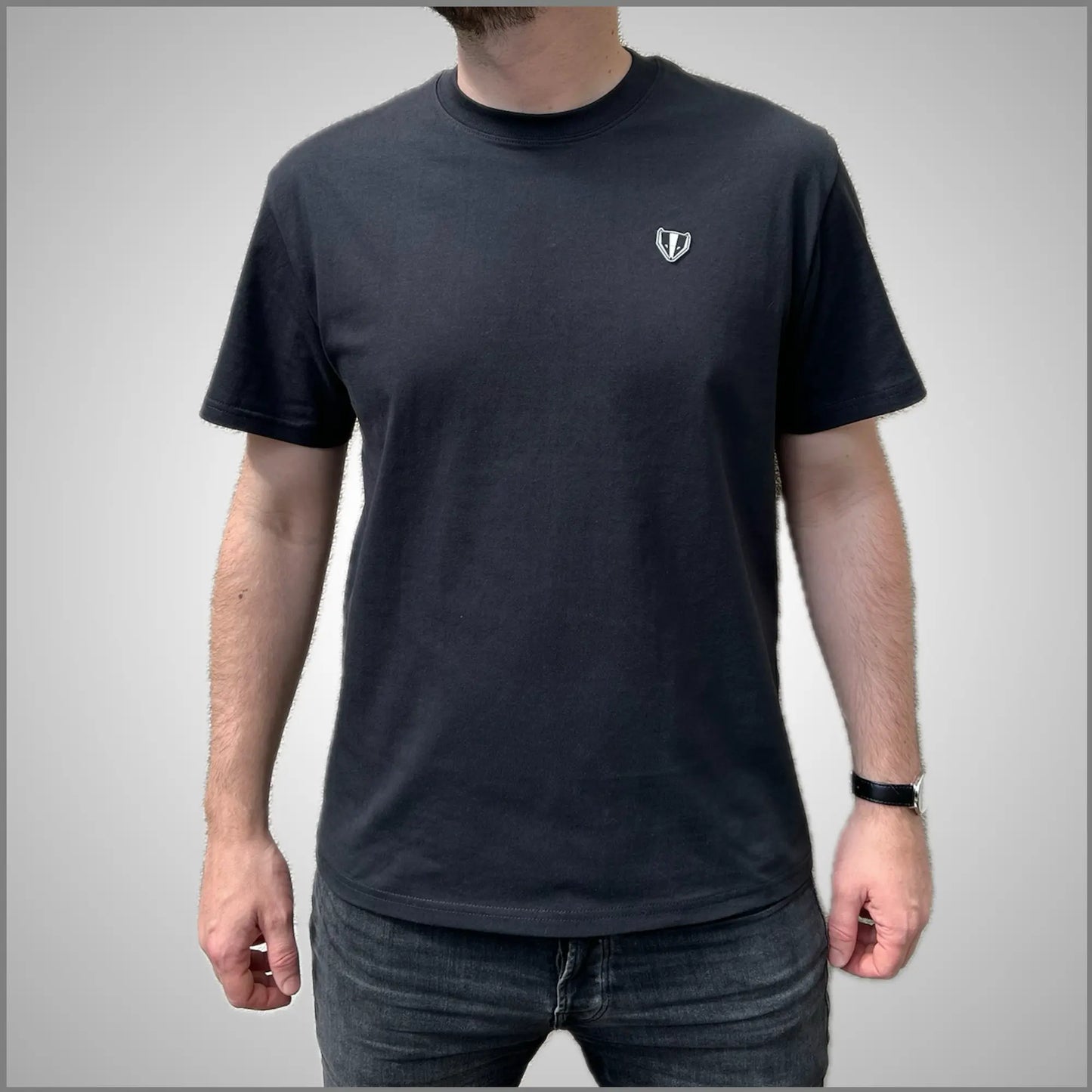 DACHS Unisex T-Shirt with Badge - Black DACHS Road-cycling - Radsport
