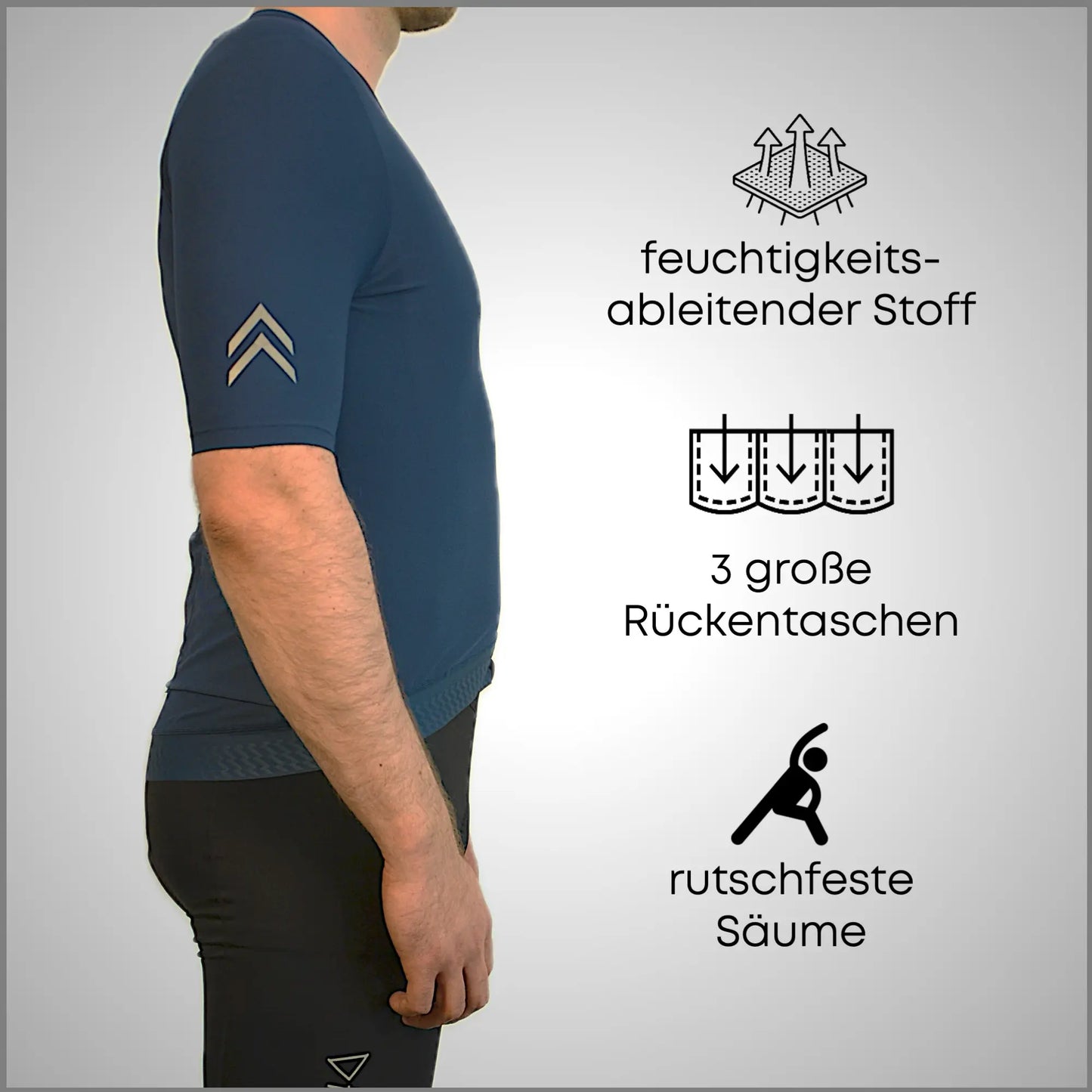 DACHS Cycling Jersey (Mens) - Short Sleeve - Blue DACHS Road-cycling - Radsport