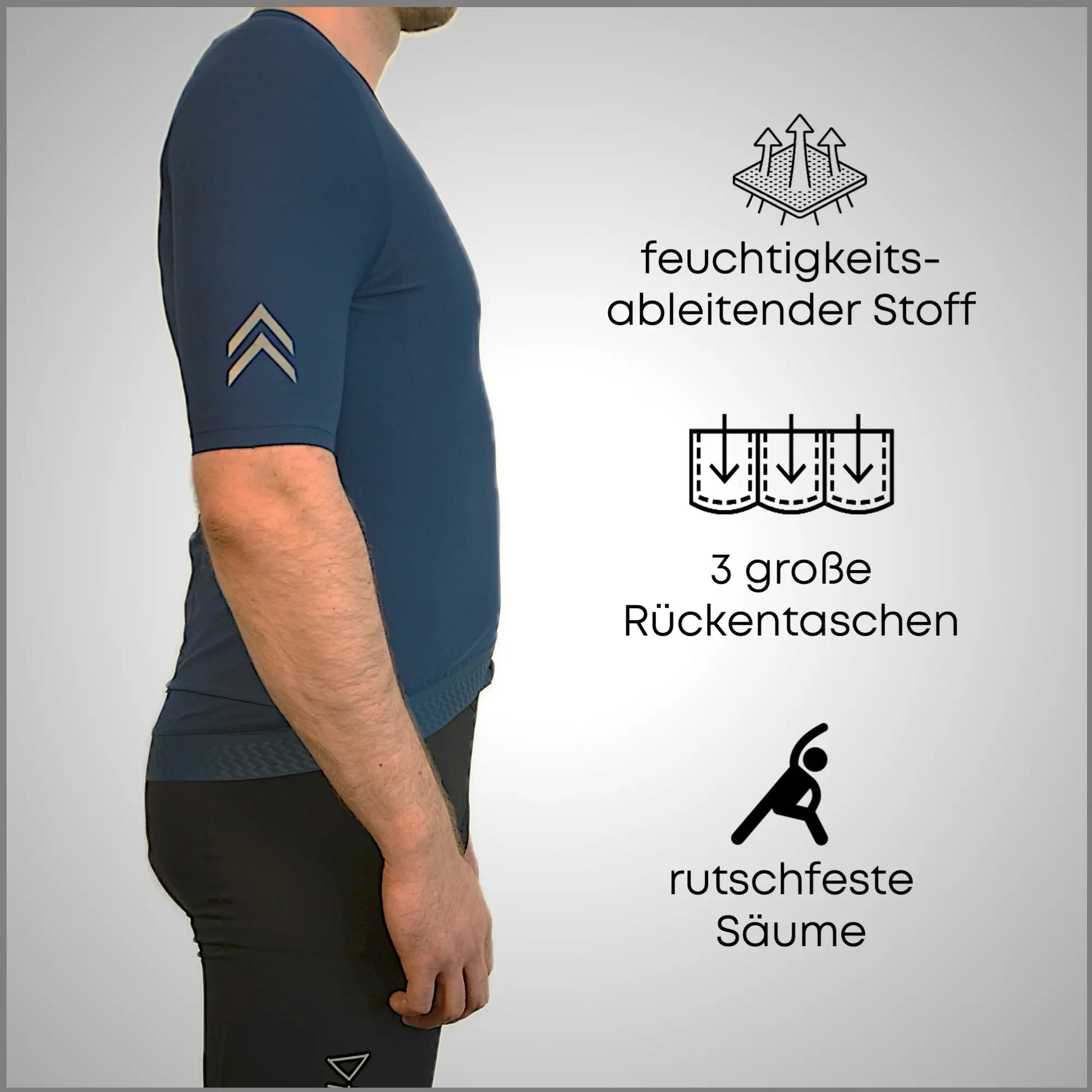 DACHS Cycling Jersey (Mens) - Short Sleeve - Blue DACHS Road-cycling - Radsport