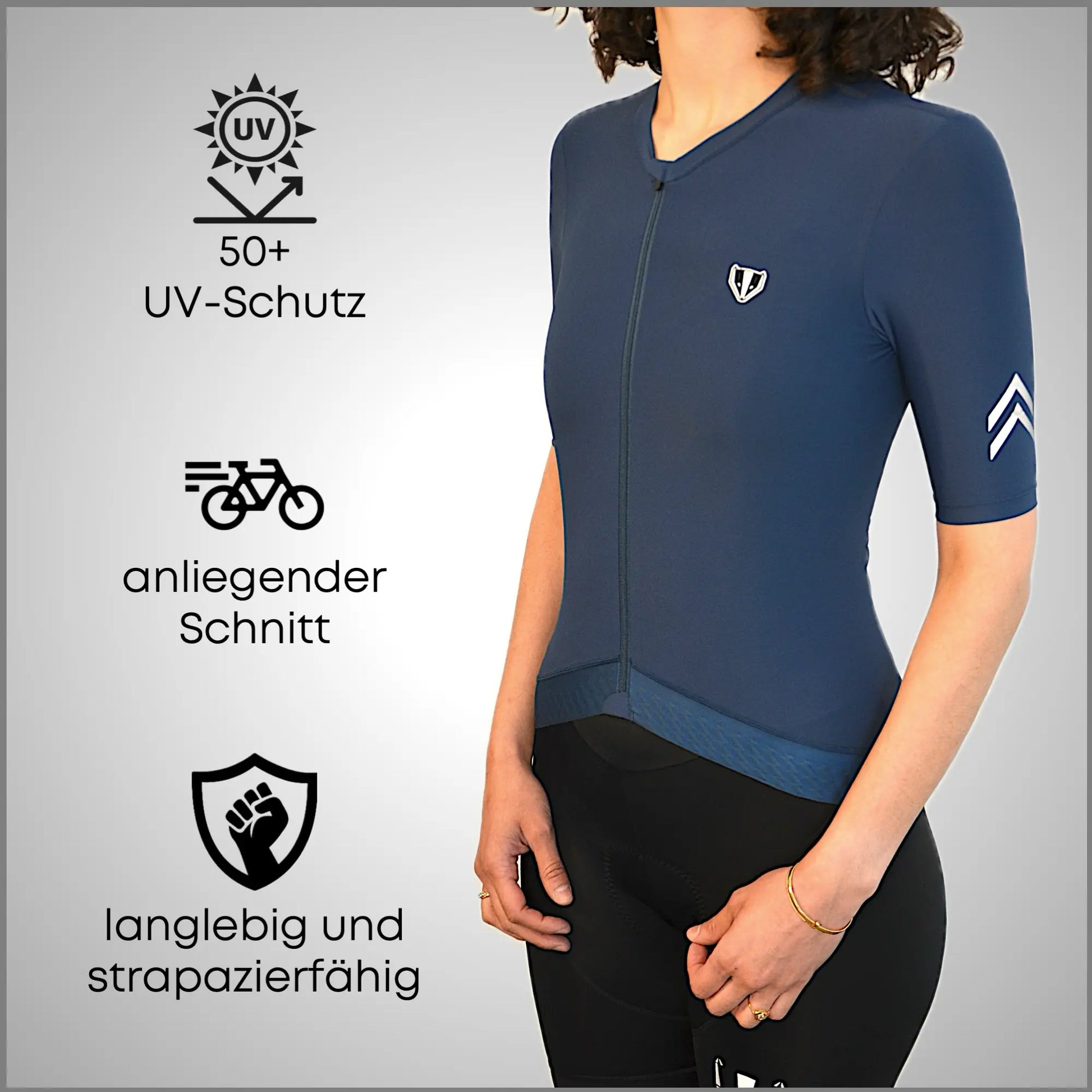 DACHS Cycling Jersey (Womens) - Short Sleeve - Blue DACHS Road-cycling - Radsport