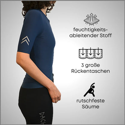 DACHS Cycling Jersey (Womens) - Short Sleeve - Blue DACHS Road-cycling - Radsport