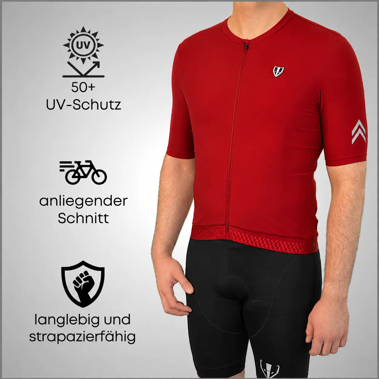 DACHS Cycling Jersey (Mens) - Short Sleeve - Red DACHS Road-cycling - Radsport