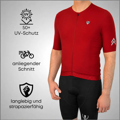 DACHS Cycling Jersey (Mens) - Short Sleeve - Red DACHS Road-cycling - Radsport
