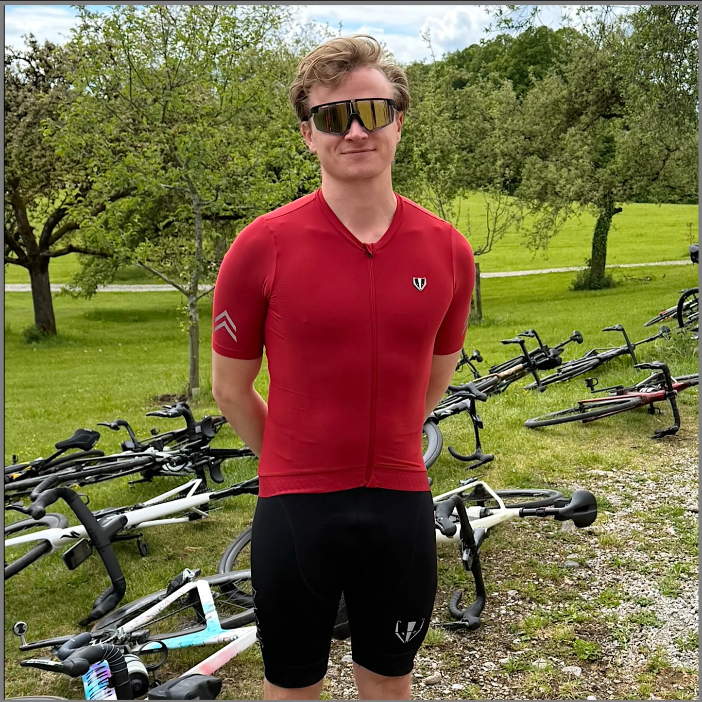 DACHS Cycling Jersey (Mens) - Short Sleeve - Red DACHS Road-cycling - Radsport