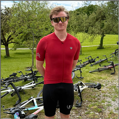 DACHS Cycling Jersey (Mens) - Short Sleeve - Red DACHS Road-cycling - Radsport