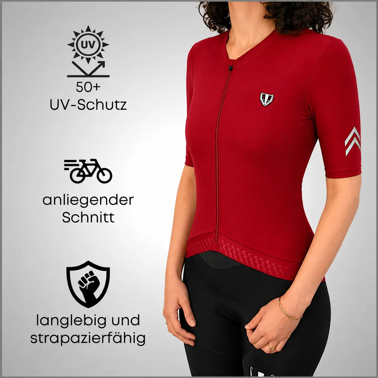 DACHS Cycling Jersey (Womens) - Short Sleeve - Red DACHS Road-cycling - Radsport
