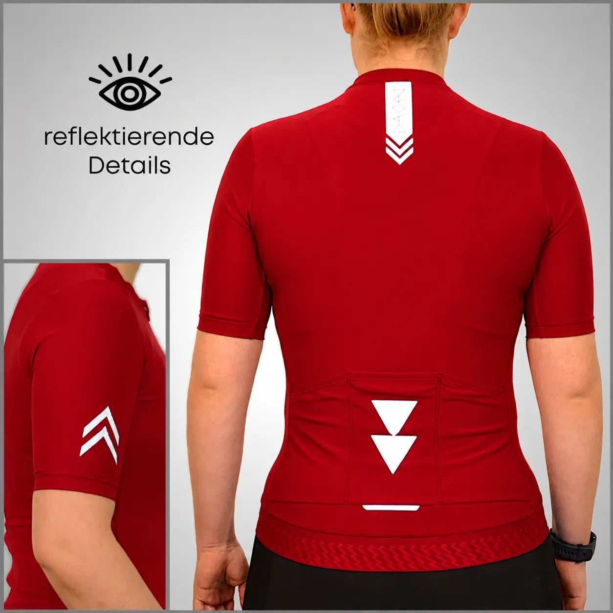 DACHS Cycling Jersey (Womens) - Short Sleeve - Red DACHS Road-cycling - Radsport