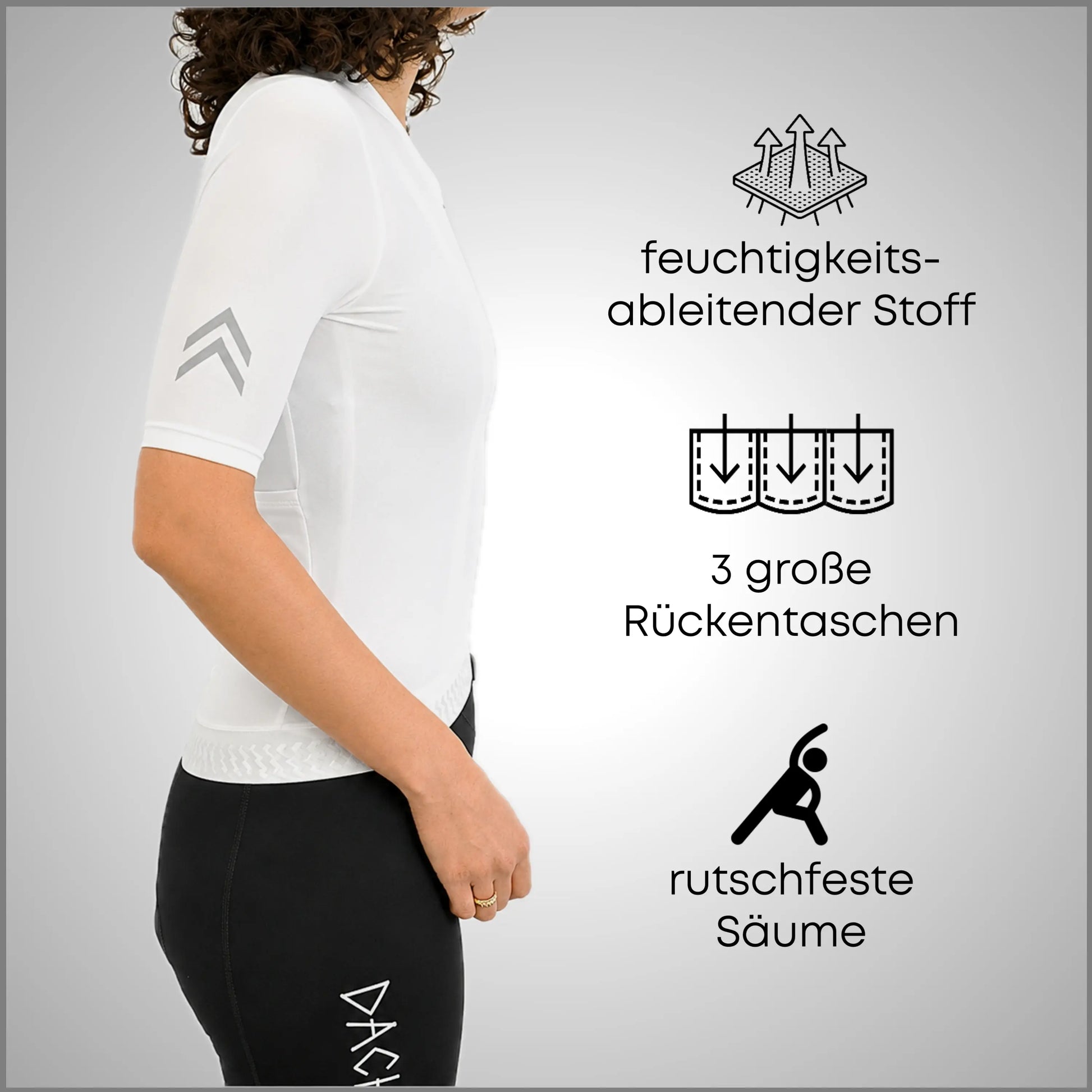 DACHS Cycling Jersey (Womens) - Short Sleeve - White DACHS Road-cycling - Radsport