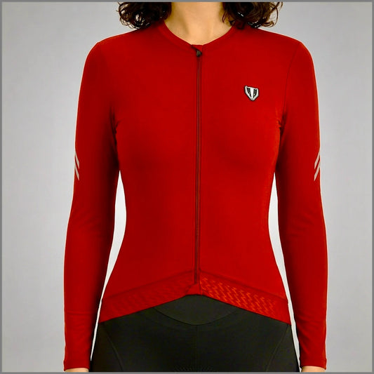 DACHS Cycling Long Jersey (Womens) - Long Sleeve - Red DACHS Road-cycling - Radsport